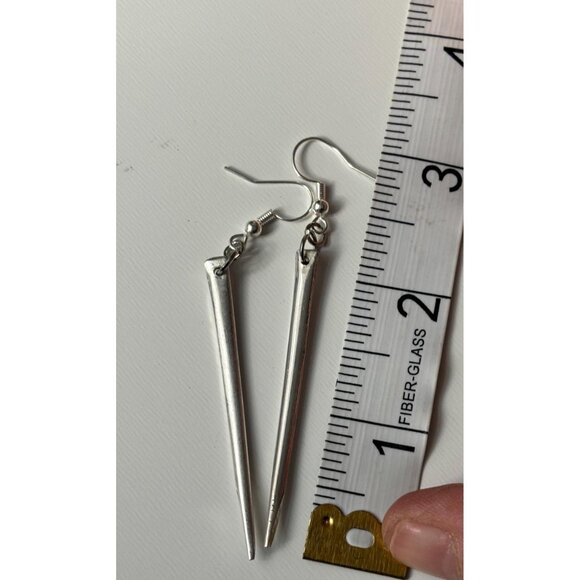 Handmade Fork Tine Earrings: Antique Silverware Jewelry - Picture 6 of 6